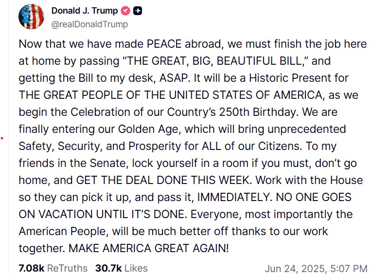 Trump, big beautiful bill, SUA, buget, Congres